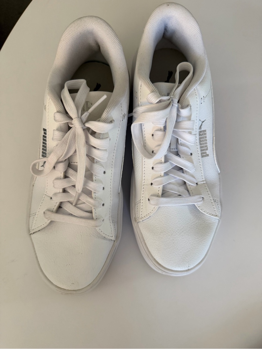 Puma White Low-Top Sneakers